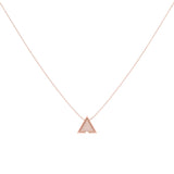 Skyscraper Triangle Diamond Necklace in 14K Rose Gold Vermeil on Sterling Silver
