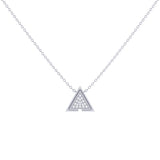 Skyscraper Triangle Diamond Necklace in Sterling Silver
