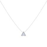 Skyscraper Triangle Diamond Necklace in Sterling Silver
