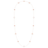 Avani Skyline Geometric Layered Diamond Necklace in 14K Rose Gold Vermeil on Sterling Silver