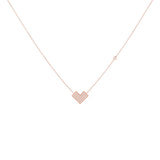 One Way Arrow Diamond Necklace in 14K Rose Gold Vermeil on Sterling Silver