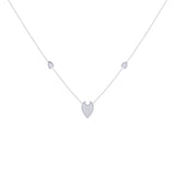 Raindrop Diamond Necklace in Sterling Silver