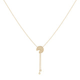 Pac-Man Candy Bolo Adjustable Diamond Lariat Necklace in 14K Yellow Gold Vermeil on Sterling Silver