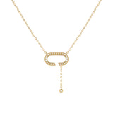 Celia C Bolo Adjustable Diamond Lariat Necklace in 14K Yellow Gold Vermeil on Sterling Silver