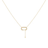 Celia C Bolo Adjustable Diamond Lariat Necklace in 14K Yellow Gold Vermeil on Sterling Silver