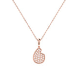 Street Cycle Open Teardrop Diamond Pendant in 14K Rose Gold Vermeil on Sterling Silver