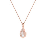 Street Cycle Open Teardrop Diamond Pendant in 14K Rose Gold Vermeil on Sterling Silver