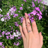 Skyscraper Triangle Diamond Ring in Sterling Silver