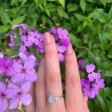 Street Cycle Open Teardrop Diamond Ring in Sterling Silver