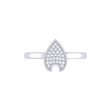Raindrop Diamond Ring in Sterling Silver