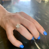 Raindrop Diamond Ring in Sterling Silver