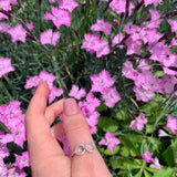 Binoculars Infinity Diamond Ring in Sterling Silver
