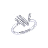 Visionary IV Open Diamond Ring in Sterling Silver