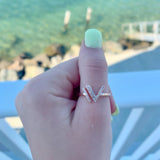 Visionary IV Open Diamond Ring in 14K Rose Gold Vermeil on Sterling Silver