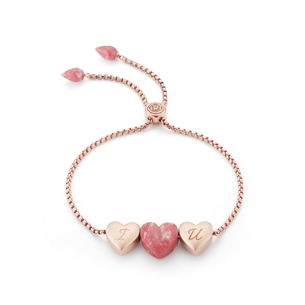 Sterling Silver Heart Charm Bolo Bracelet