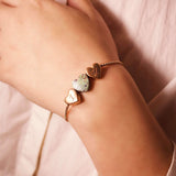 Luv Me Ruby Fuchsite Bolo Adjustable I Love You Heart Bracelet in 14K Rose Gold Plated Sterling Silver