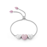 Luv Me Phosphodorite Bolo Adjustable I Love You Heart Bracelet in Sterling Silver