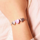 Luv Me Phosphodorite Bolo Adjustable I Love You Heart Bracelet in Sterling Silver