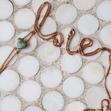 Luv Me Ruby Fuchsite Adjustable Heart Necklace in 14K Rose Gold Plated Sterling Silver