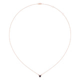 Cushion Cut Alexandrite & Diamond Birthstone Necklace In 14K Rose Gold
