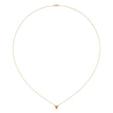 Oval Cut Citrine & Diamond Birthstone Necklace In 14K Yellow Gold
