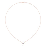 Oval Cut Alexandrite & Diamond Birthstone Necklace In 14K Rose Gold