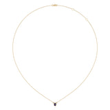 Oval Cut Alexandrite & Diamond Birthstone Necklace In 14K Yellow Gold