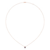 Pear Shaped Alexandrite & Diamond Birthstone Necklace In 14K Rose Gold