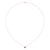 Round Cut Alexandrite & Diamond Birthstone Necklace In 14K Rose Gold