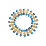 Twisted Rays Turquoise Bracelet in 14K Yellow Gold Plated Sterling Silver