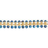 Twisted Rays Turquoise Bracelet in 14K Yellow Gold Plated Sterling Silver