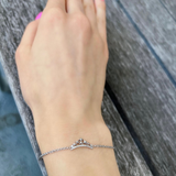 Starry Cascade Diamond Tiara Bracelet in Sterling Silver
