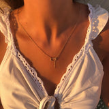 Celia C Bolo Adjustable Diamond Lariat Necklace in 14K Yellow Gold Vermeil on Sterling Silver