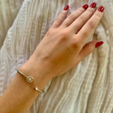 Pac-Man City Adjustable Diamond Cuff in Sterling Silver