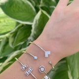 Pac-Man City Adjustable Diamond Cuff in Sterling Silver