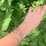 Roundabout Circle Adjustable Diamond Cuff in Sterling Silver