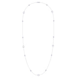 Avani Open Raindrop Layered Diamond Necklace in Sterling Silver