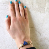 Luv Me Lapis Bolo Adjustable I Love You Heart Bracelet in 14K Rose Gold Plated Sterling Silver