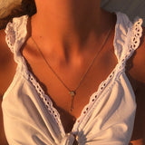 Pac-Man Candy Bolo Adjustable Diamond Lariat Necklace in 14K Yellow Gold Vermeil on Sterling Silver