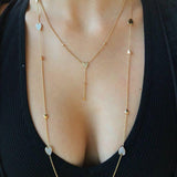 Avani Raindrop Layered Diamond Necklace in 14K Yellow Gold Vermeil on Sterling Silver
