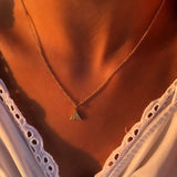 Skyscraper Triangle Diamond Pendant in 14K Yellow Gold Vermeil on Sterling Silver