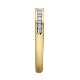 Solara 14K Gold Round Diamond Studded Stackable Band Ring - 0.26cts