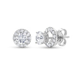 Valeria 0.75–1 Ct. T.W. Lab-Grown Diamond Studs & Iris Halo Jackets in 14K White Gold