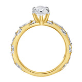 Althea 2.15CT Marquise Cut Lab Diamond Engagement Ring 14K Yellow Gold