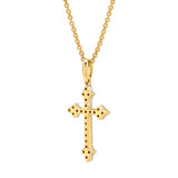 Lumina 0.15 ct Diamond Cross Necklace in 14K Yellow Gold