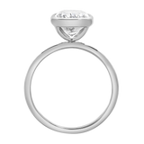 Novae 2.5CT Cushion Cut Bezel Lab Diamond Engagement Ring 14K White Gold