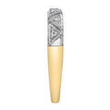 Prism 14K Gold Round Diamond Studded Stackable Ring - 0.05cts