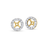 Iris 0.50 ct Lab-Grown Diamond Halo Earring Jackets in 14K Yellow Gold