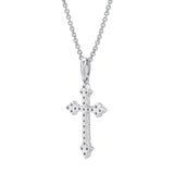 Lumina 0.15 ct Diamond Cross Necklace in 14K White Gold