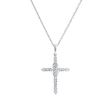 Trinita 14K White Gold Diamond Cross Pendant - 0.18 ct